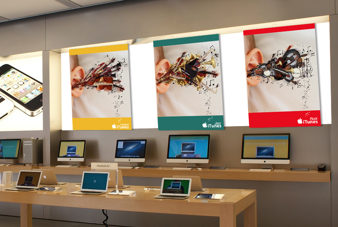3 AD series - 3D poster store display