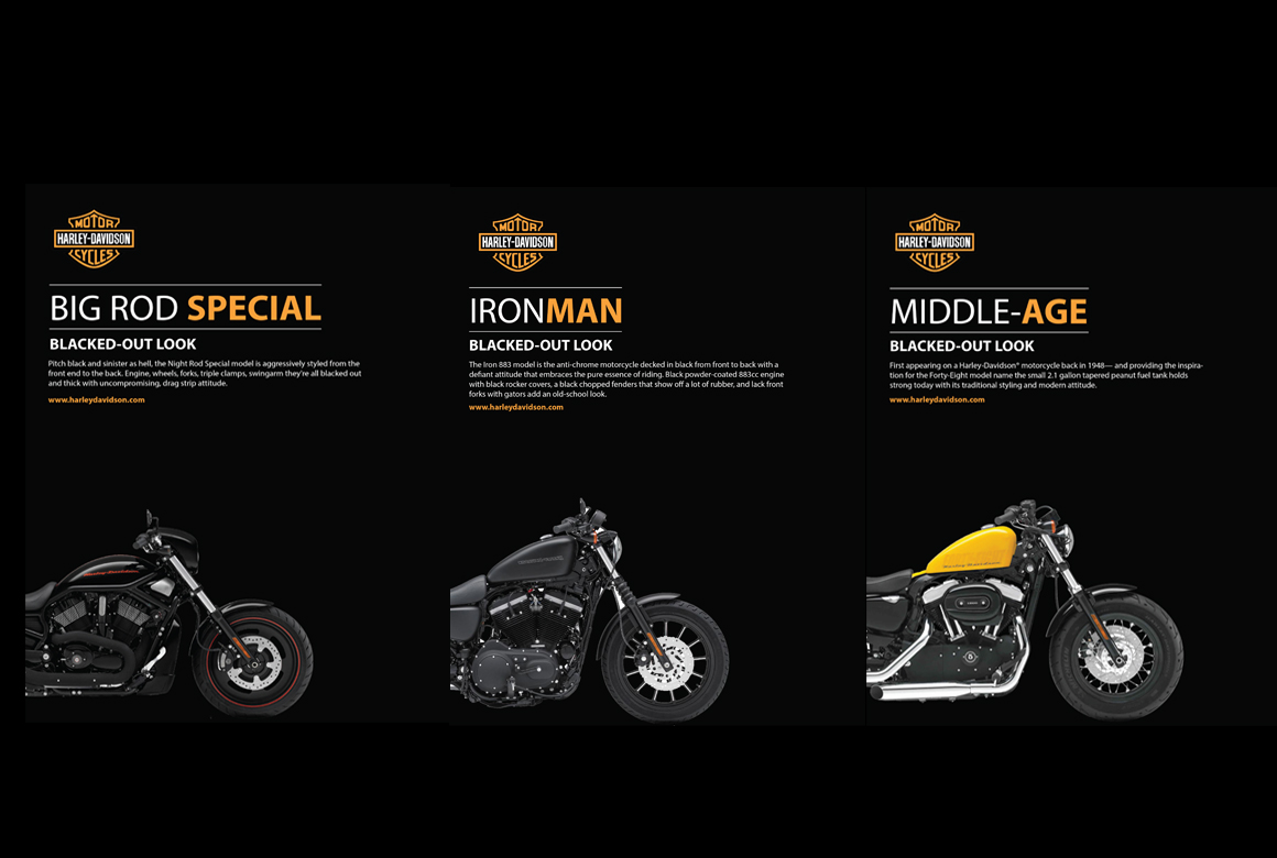 3 AD series - Harley Davidson