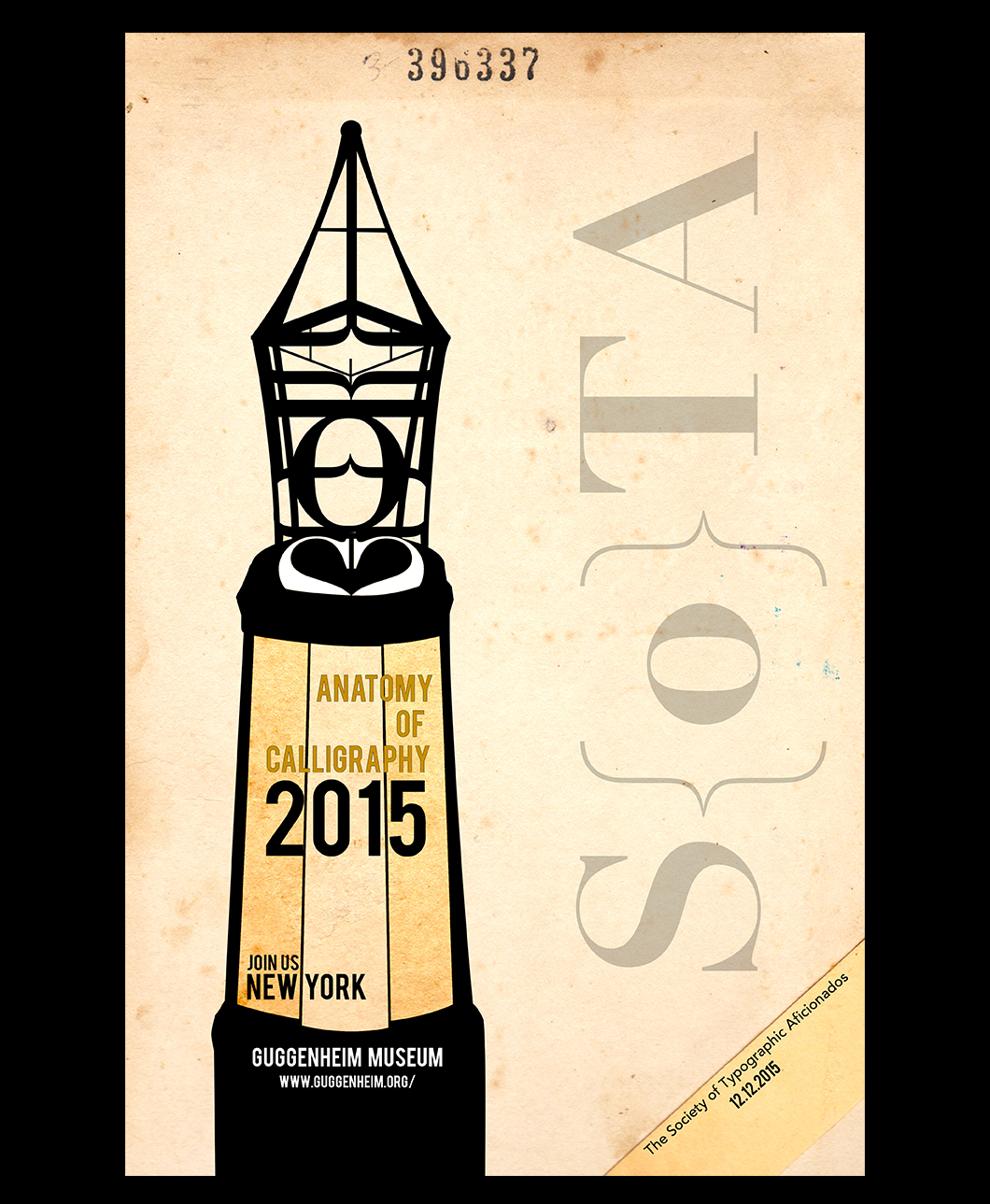 Calligraphy Exhibit Poster - Anatomy of Calligraphy 2015